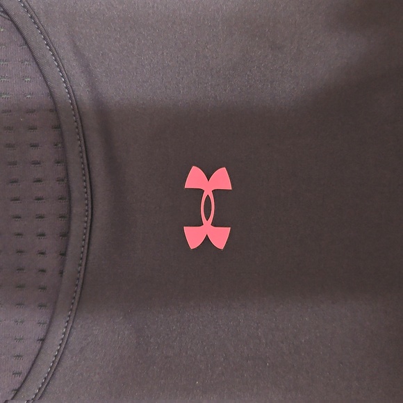 Under Armour Deep Purple Tank Top with Bold Neon Pinkish Coral Accents - Picture 6 of 8